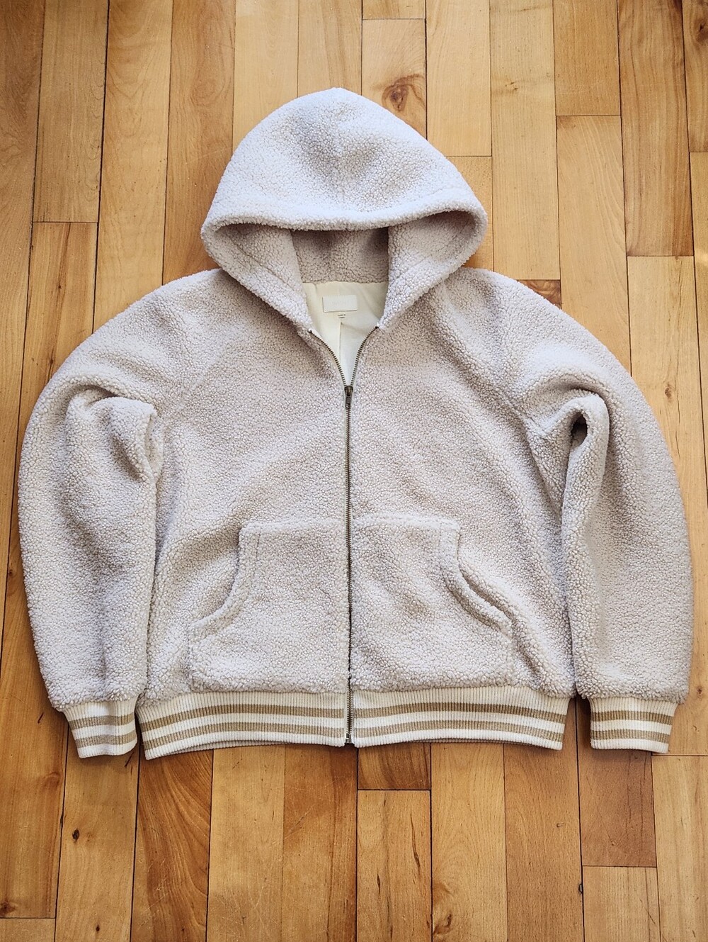 Mother The Zip Up Sherpa Hoodie - M